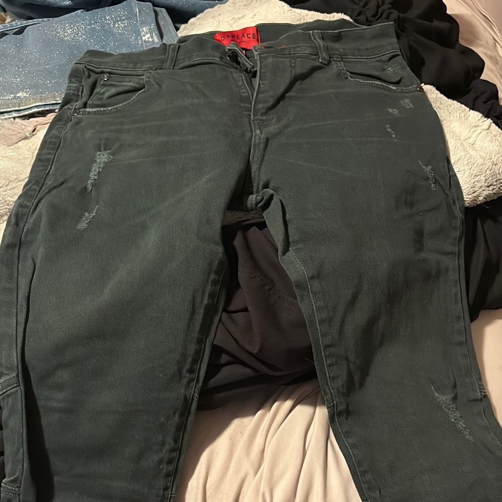 Versace Distressed Dark Gray Jeans